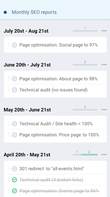 business websites seo reports 