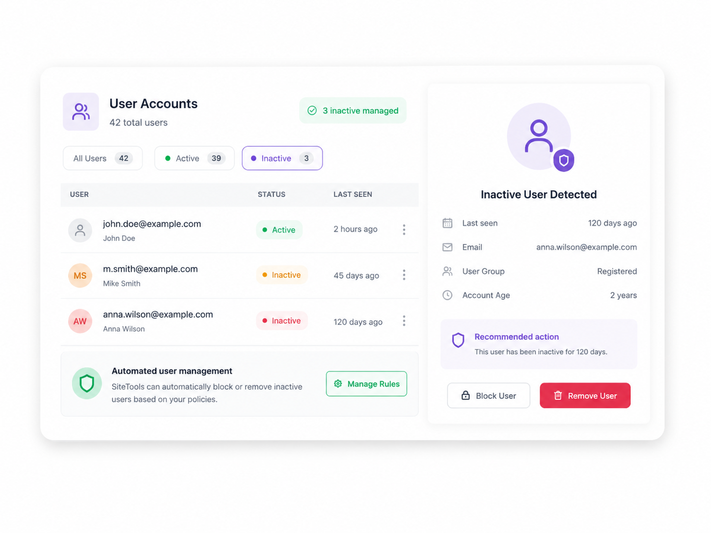 user management